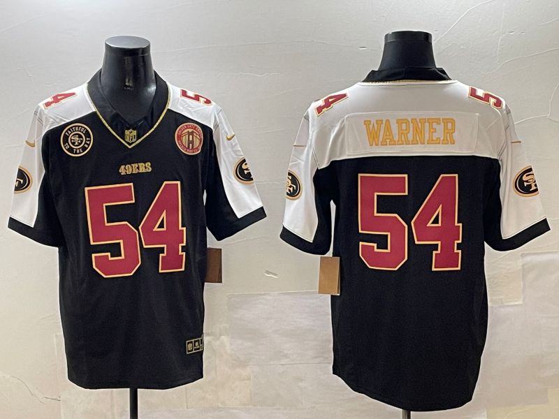 Men San Francisco 49ers #54 Warner Black Gold Thanksgiving three generations 2025 Nike Limited NFL Jersey style 3->san francisco 49ers->NFL Jersey